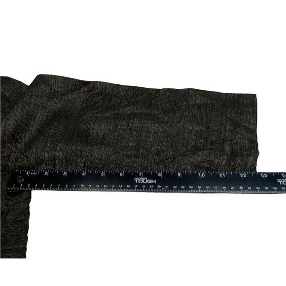 EILEEN FISHER Women Short Blazer Size M Black Silk Blend 3/4 Sleeve Luxury - Picture 3 of 11